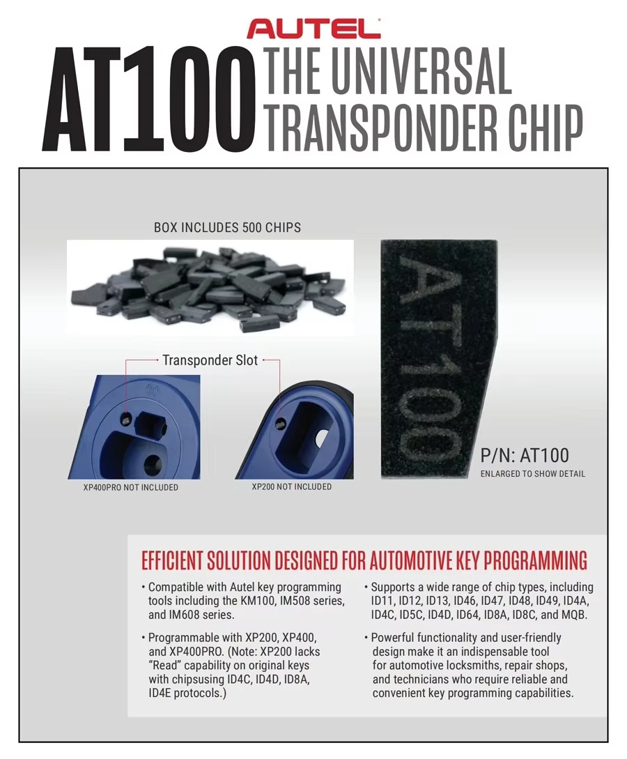 Autel At100 Neutral Super Model Chip, Suitable for Km100 Series, Im508 and Im608