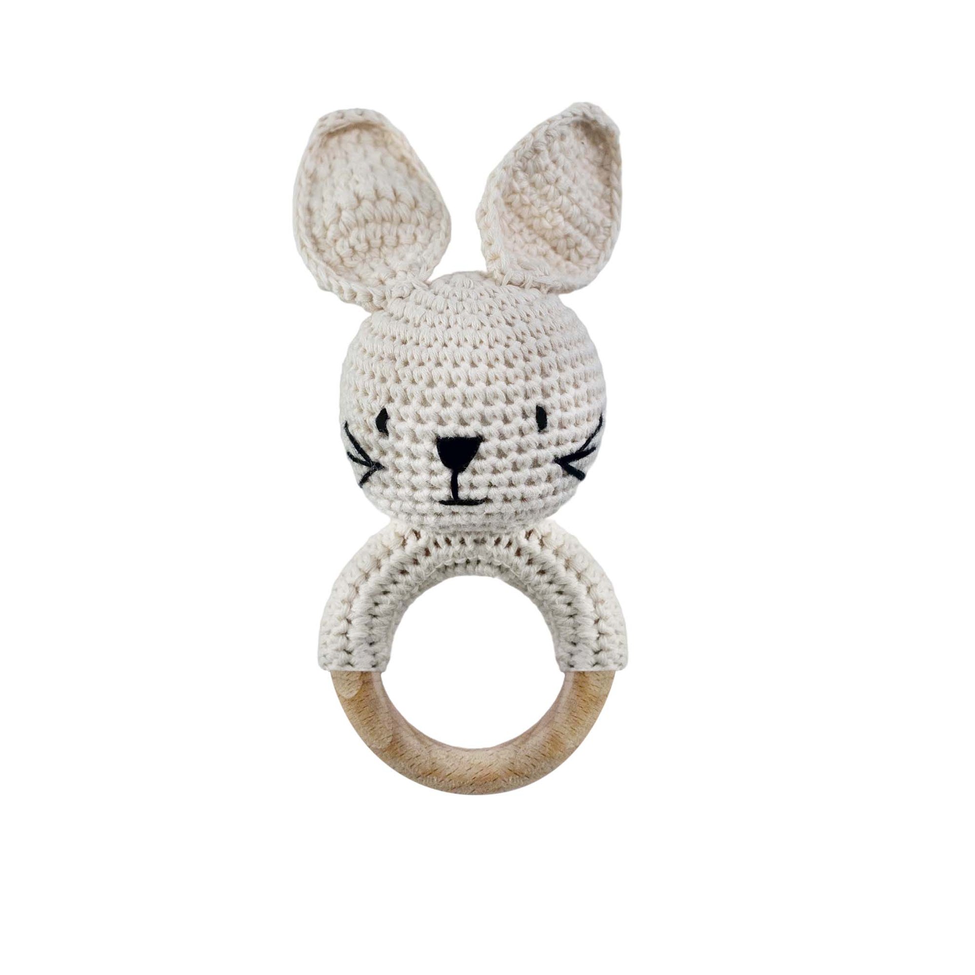 Productos para bebés círculos de haya para bebés, bebés creativos, manos tranquilizadoras, cuentas, ganchillo de animales, campanas