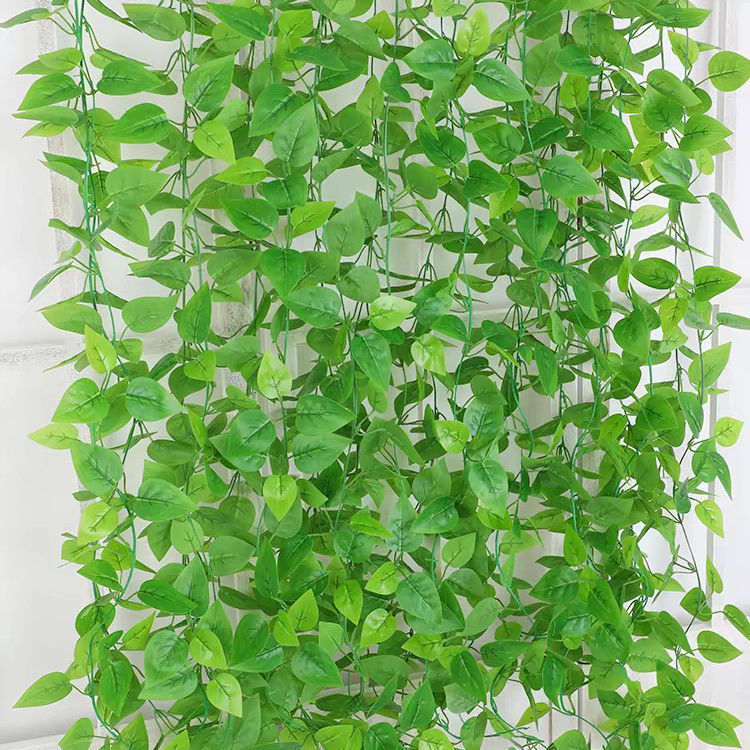 仿真藤条绿萝叶装饰绿藤假树叶藤蔓塑料花藤水管道遮挡空调绿叶花