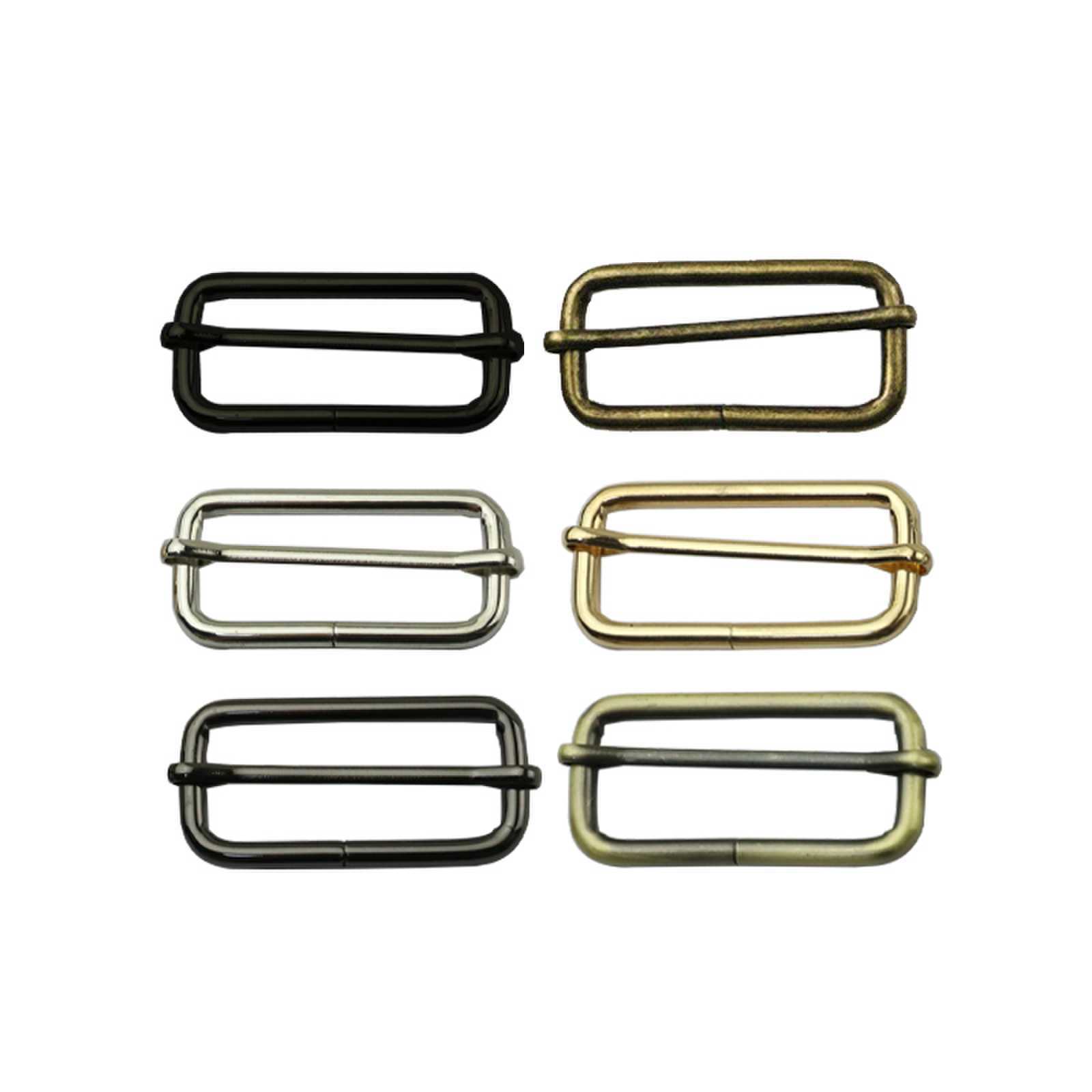 4,8 de espesor de 2 pulgadas de metal Pull-Core hebilla correa de la bolsa de deslizamiento ajustable hebilla japonesa accesorios de hardware de equipaje hebilla de alambre de hierro