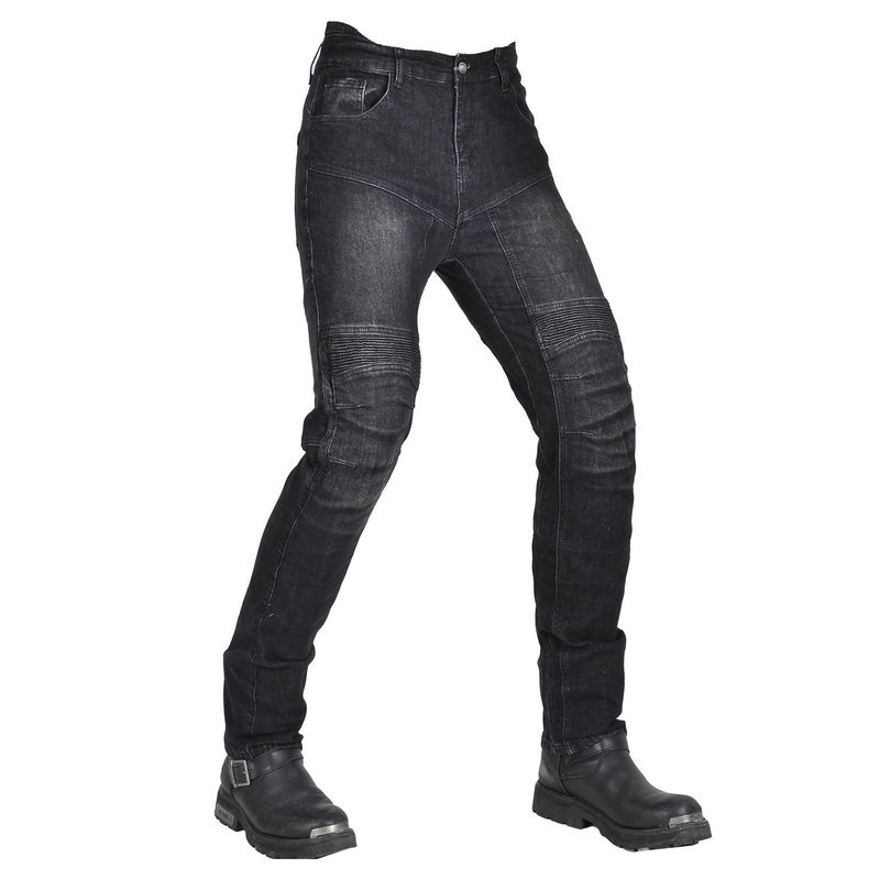VOLERO Volum Gong motocicleta jeans hombres y mujeres de la motocicleta Racing casual straight cintura alta estiramiento ciclismo Pantalones