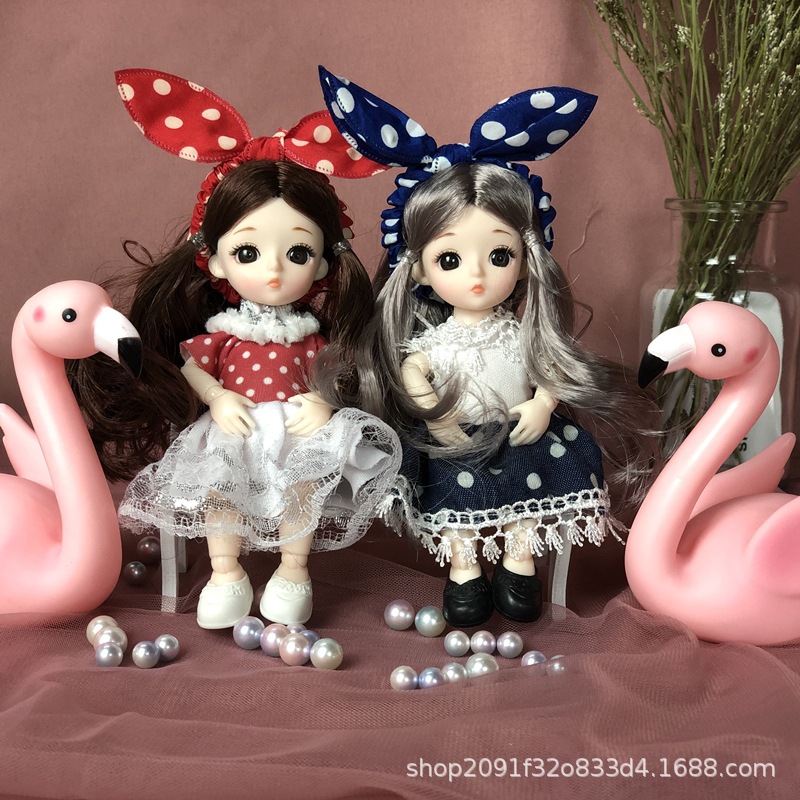 8 puntos 17cm pequeño traje de muñeca ropa se puede cambiar 13 conjunta linda princesa juguete regalo cumpleaños la muchacha