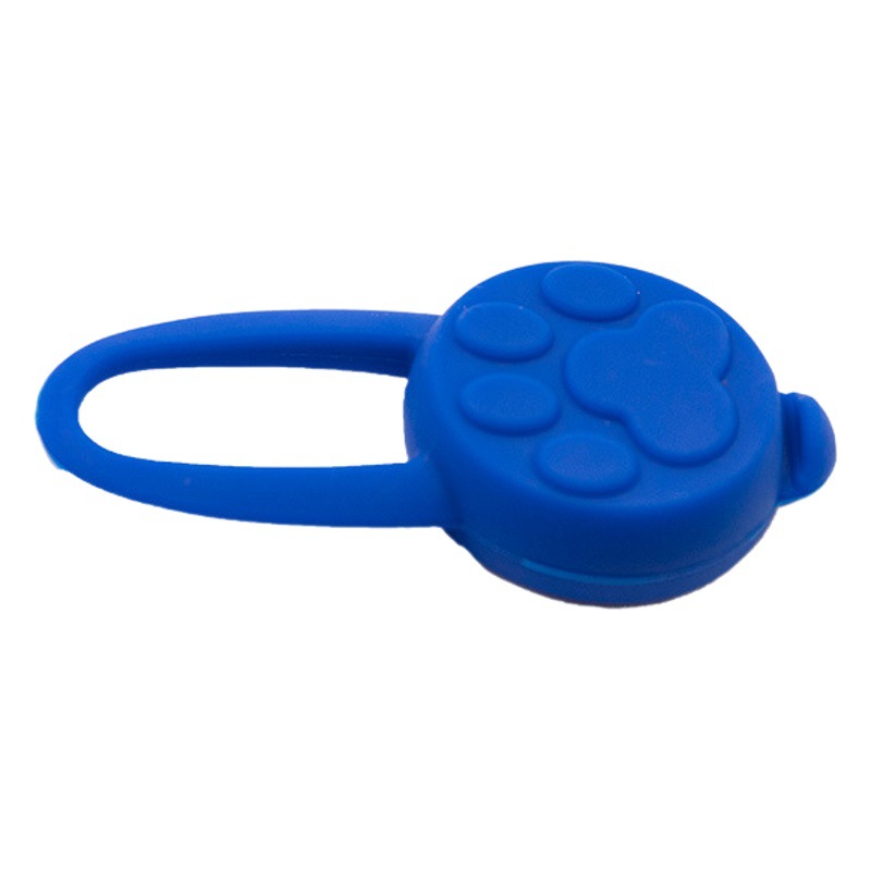 Suministro directo de fábrica de silicona LED colgante luminoso anti-perro perdido mascota viaje al aire libre luz de advertencia de impresión de la pata