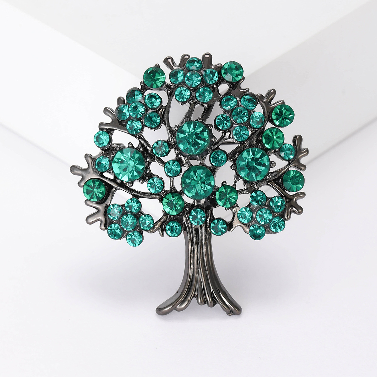 18g Weight Brooches Classification Holiday, Selfie Occasion Alloy Material Tree Pattern Women's Gender Elegant, Lady, Simple Style Style Elegant Lady Simple Style Pin Tree Alloy Women's Brooches 2