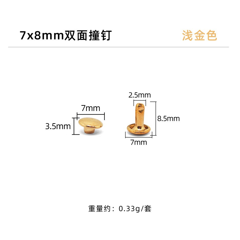 Luz de oro * clavo de impacto de doble cara 7*8mm
