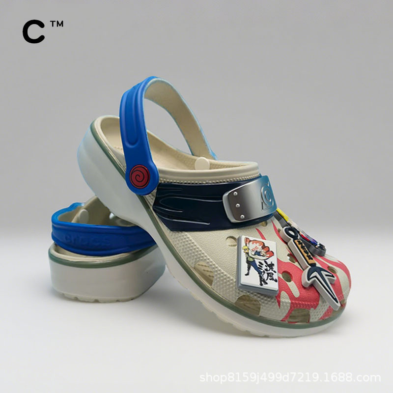 Crocs Naruto Uzumaki Naruto Wave Division Water Gate Crocs Cartoon Baotou Men's Baby Children's Sandals