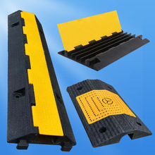 橡膠地面戶外蓋板減速帶室內保護走線槽pvc過路電線活動壓線電纜