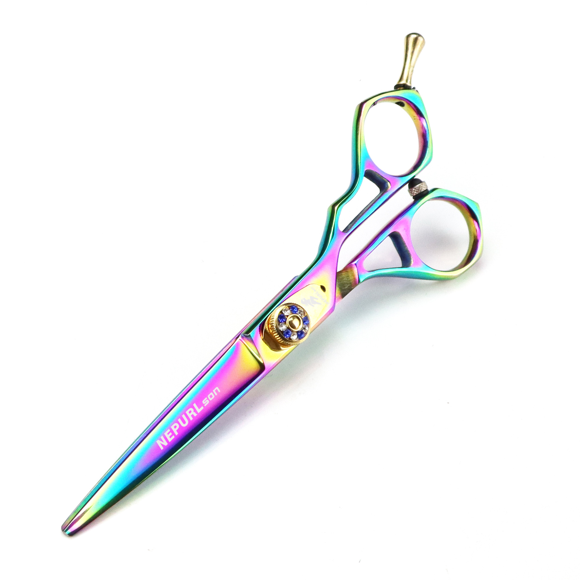 奈普森 6.0寸 七彩 彩色 个性  美发剪刀 理发剪 平剪