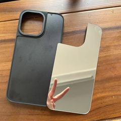 レンズアルファベットCASEミラー13携帯電話ケース適用iPhone16pro美化粧シルバー鏡面携帯ケース16E