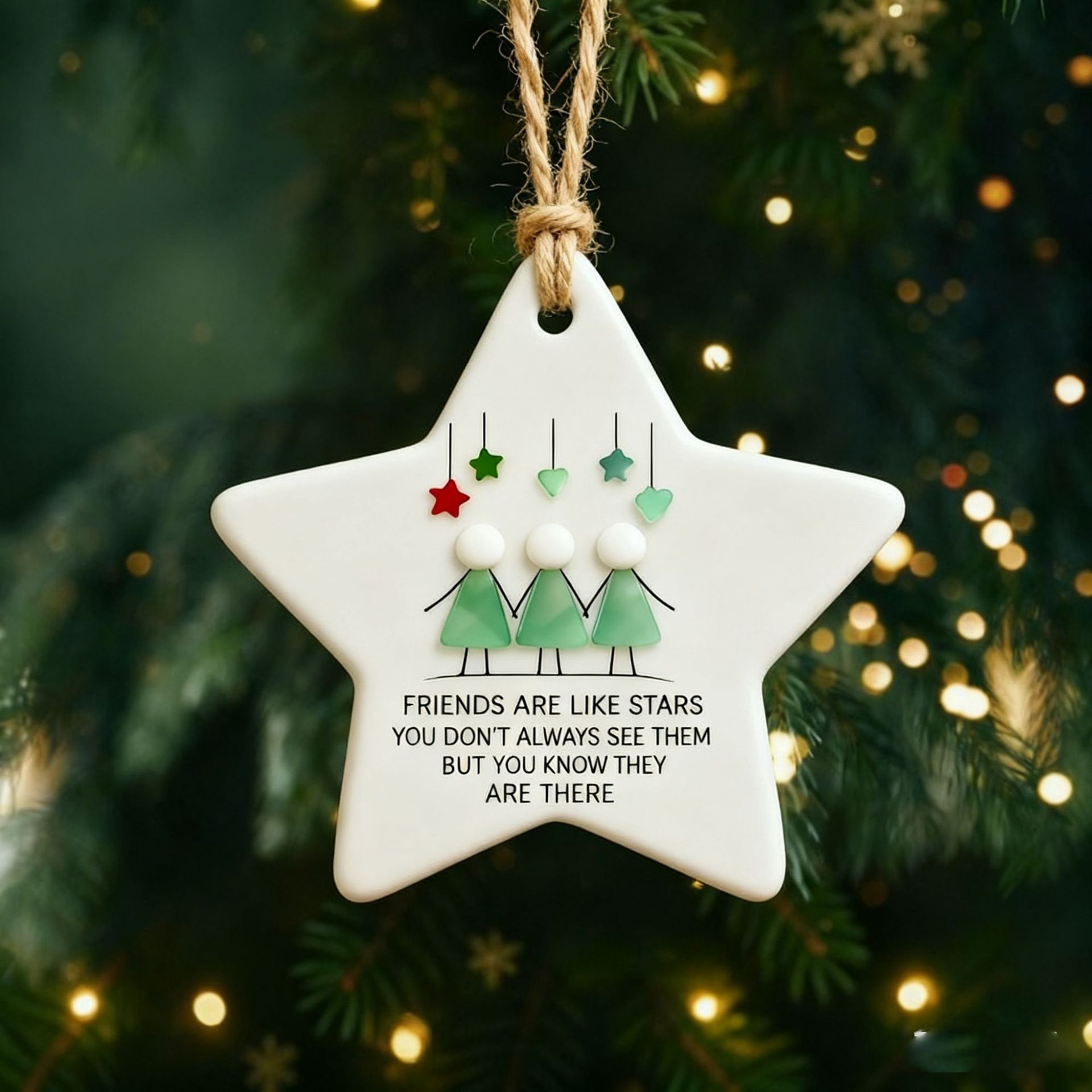 Nuevos productos transfronterizos de fondo blanco plano amistad de Navidad acrílico decoración de automóviles colgante amor Santa colgante