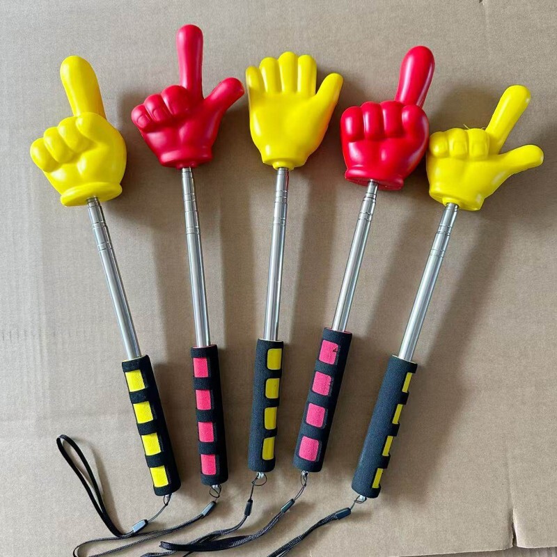 Telescopic Rock-Paper-Scissors Gesture Model Sponge Foam Baton Teaching Pointer Finger Stick