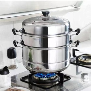 Stainless Steel Steamer Steamer Soup Pot Steamer Induction Cooker Gas Cooker