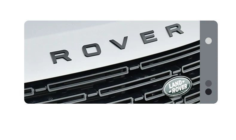 Land Rover car emblem lettering, Aurora, Range Rover, Executive, Sport, Discovery 45, Freelander, Range Rover emblem stickers, front and rear lettering stickers