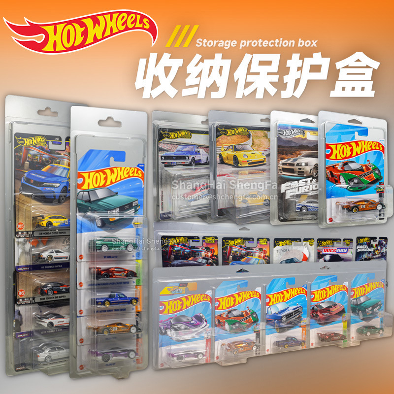 Hot Wheels Matchbox Alloy Car Hd Transparent Protective Box Pvc Storage Box Dustproof Box Folding Wall Hanging