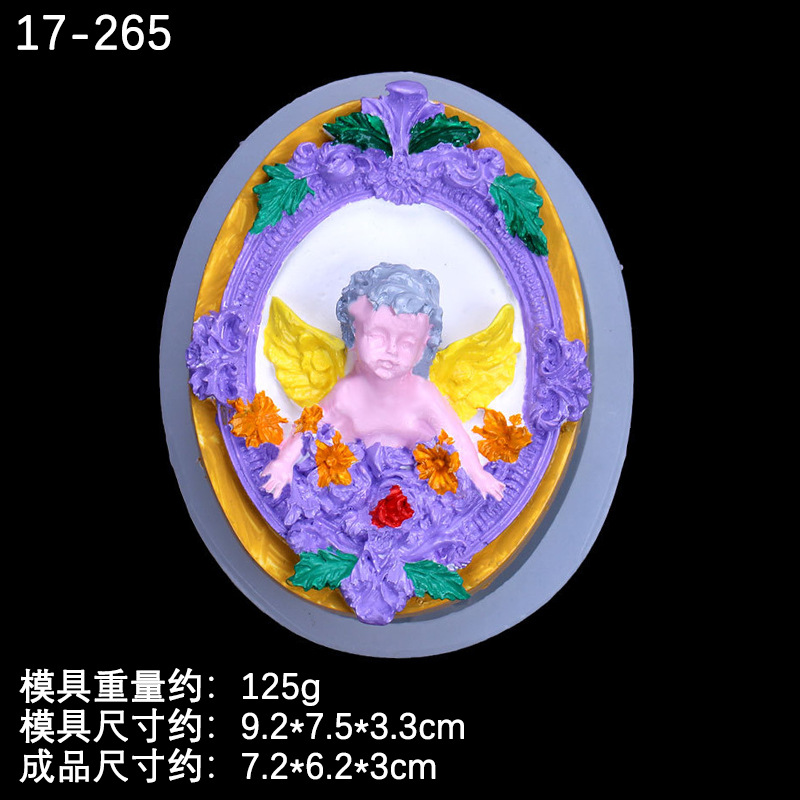 Ángel de la historieta bebé fondant molde silicona DIY chocolate mousse decorativo arcilla epoxi cerámica suave en stock lote