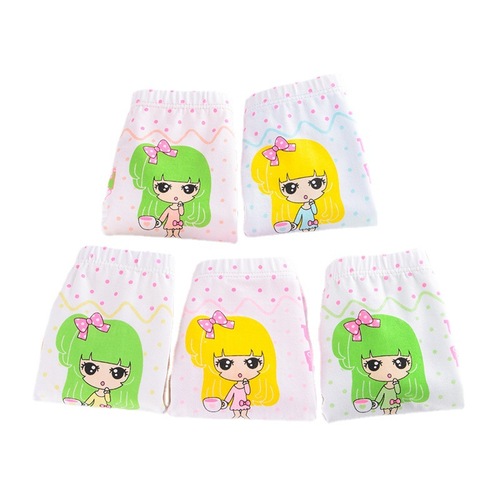 Wholesale New Girl's Underwear for Children, Middle-Childhood Girls' Underwear, Girls' 95% Cotton Underwear, Flat-Gap Underwear for Girls