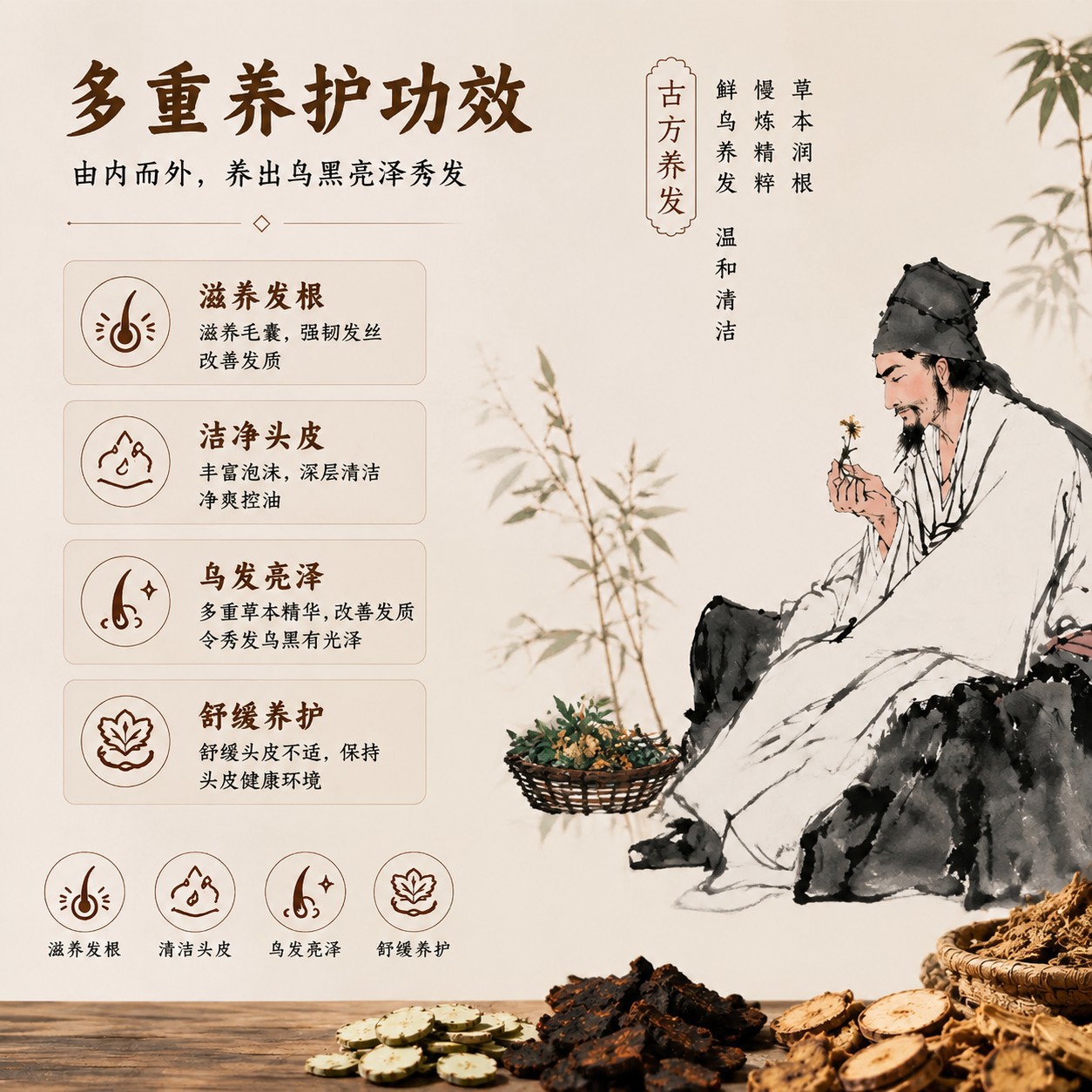 He Shou Wu Shou Wu Herbal Shampoo Bar 80g Handmade Soap with Dendrobium and Cacumen Platycladi for Hair Care specifications