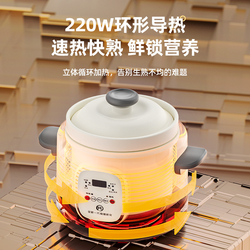 Электрический керамический горшок Xinchuyi TF-02218B, 1.8 л, серый