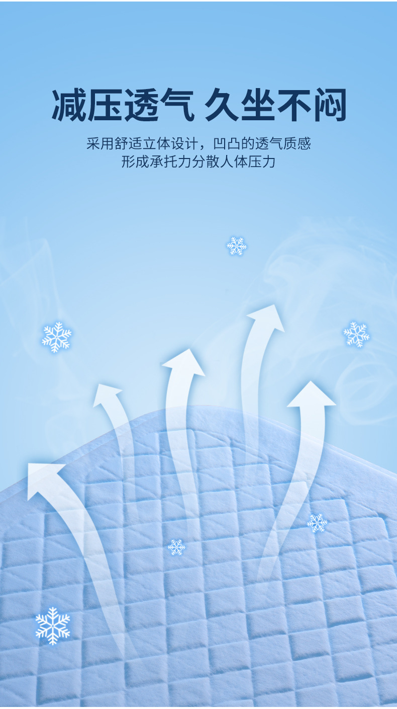 Car Seat Cushion Summer Honeycomb Gel Ice Silk Four-Season Universal Office Seat Cushion Silicone Breathable Cooling Pad Truck