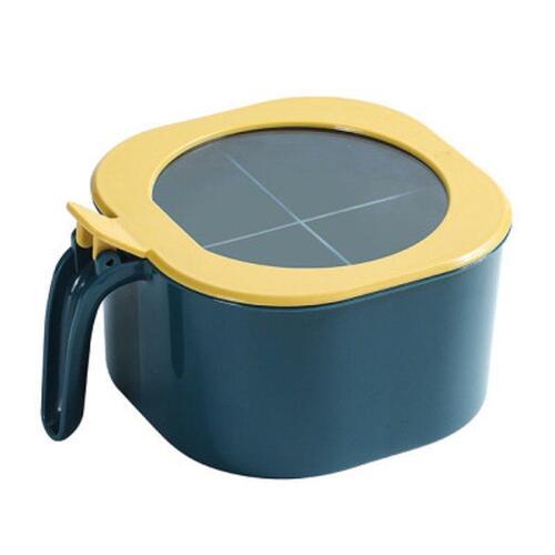 Set of 4-in-1 kitchen seasoning boxes with spoon, divided compartments, and lids
