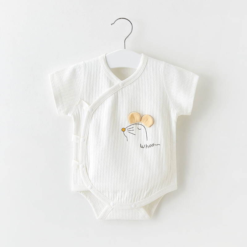 Bebé mono verano mameluco niño triángulo mameluco verano manga corta delgada recién nacido Ropa bebé vaina