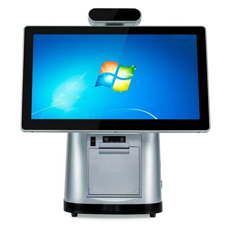 奶茶店二维码IC刷卡支付收银学校单位食堂智能人脸识别双屏消费机