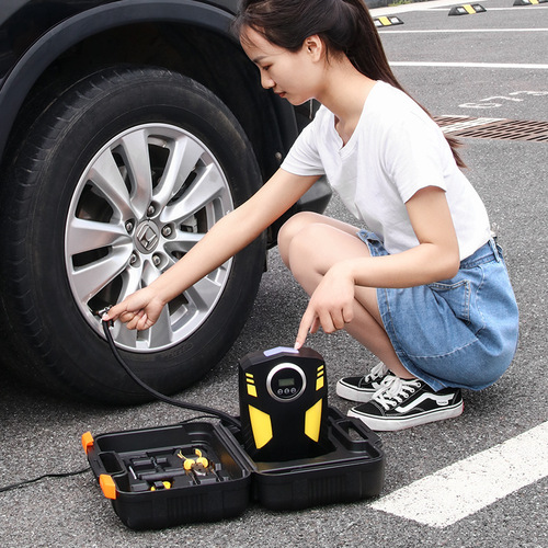 智能数显汽车轮胎车载充气泵12v便携式迷你打气泵车用充气打气机