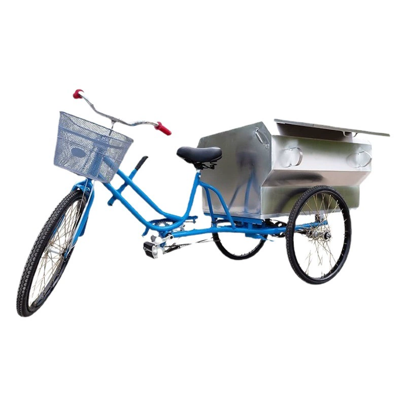 Трехколесный велосипед педали санитарии человека Уличная педаль уборка мусора автомобиль Чистка автомобиль тележка трехколесный велосипед