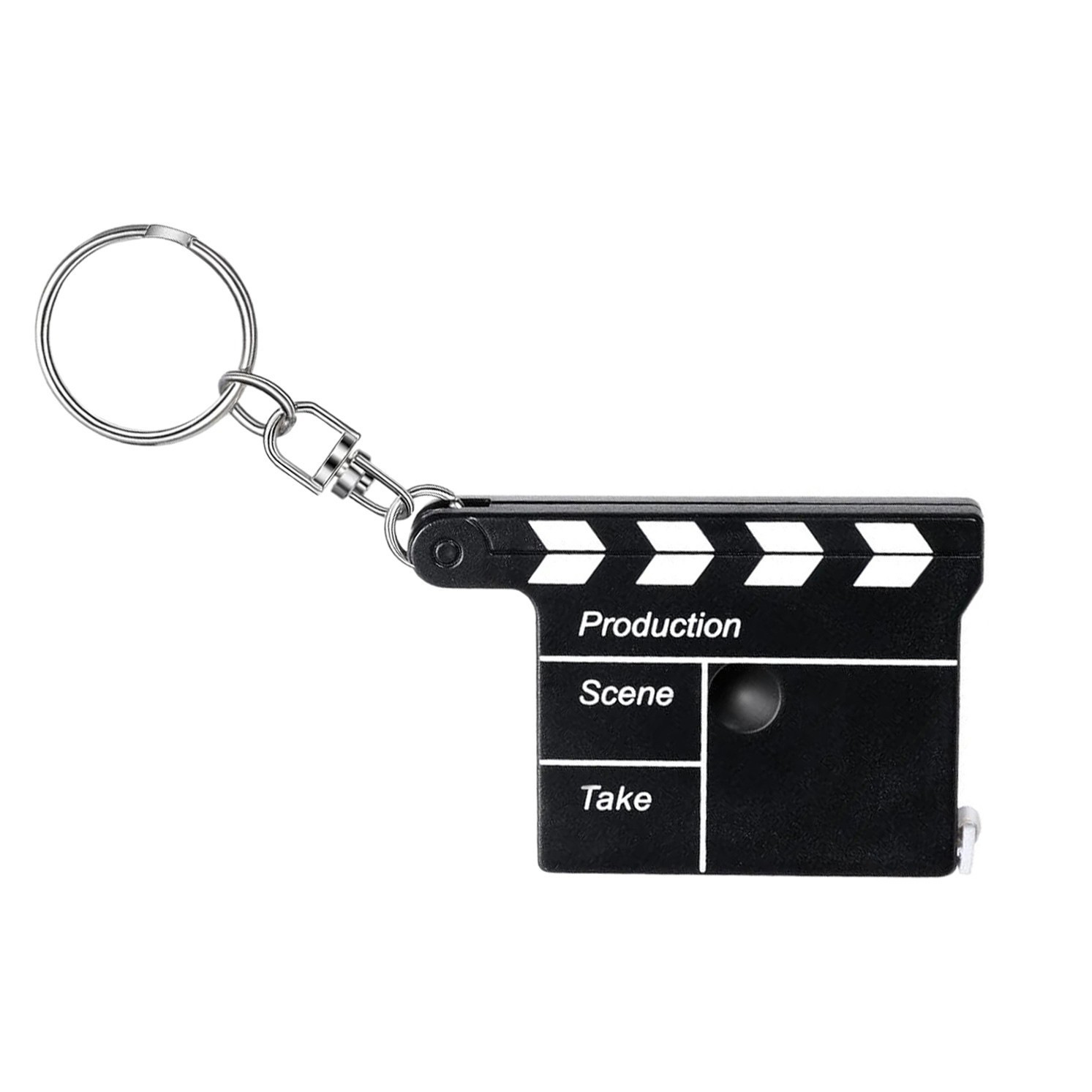 En stock película rodaje Forma de cinta métrica de plástico pequeña cinta llavero cinta métrica de dibujos animados cinta métrica 1,5 m cinta métrica