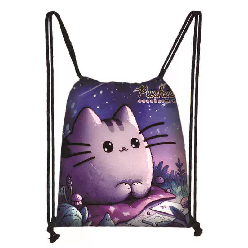 Рюкзак учебный Pusheen Fat Jimao с принтом периферийного типа, через стекло, зарубежная торговля, школьный рюкзак