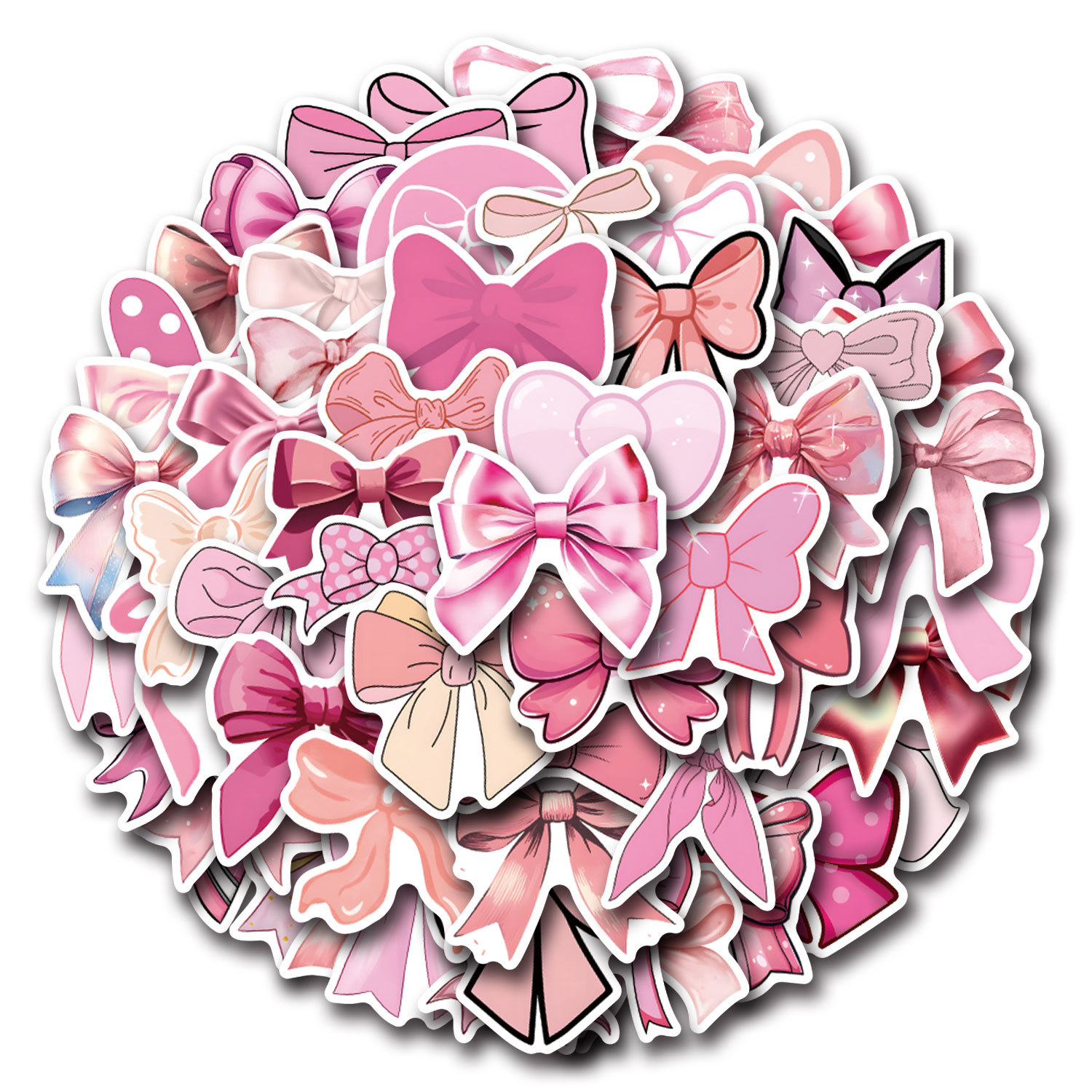 45g Weight Stickers Stationery Type 1 Set Quantity Learning Occasion PVC self-adhesive Material Bow Knot Pattern Cute Style 1 Set Bow Knot Learning PVC Self-adhesive Cute Stickers 2
