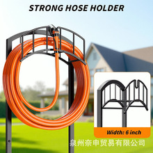 花园软管架，重型软管挂架带4个尖刺，独立式水管架，适用于户外