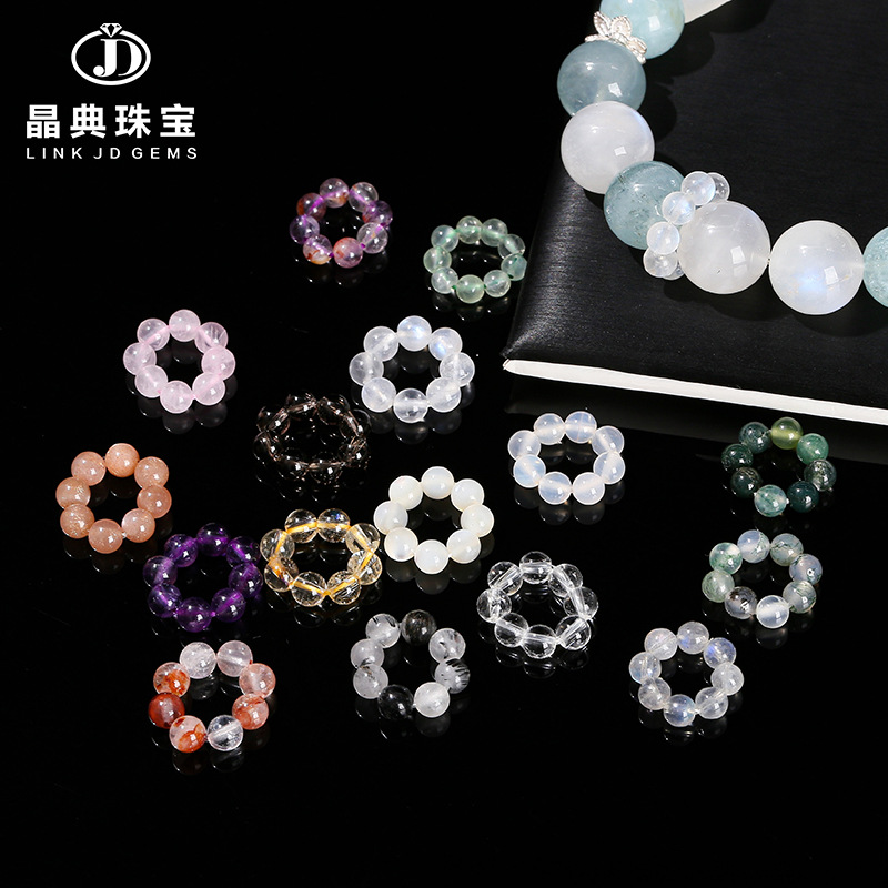 晶典珠宝4mm天然水晶小尺寸圆珠跑环配珠diy饰品手链挂件配饰批发