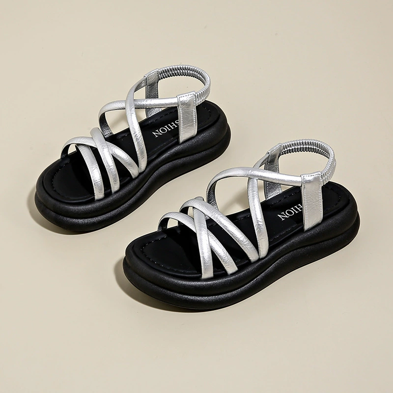Sandals, summer fashionable suitable with a skirt platform, high beach footwear, beach style