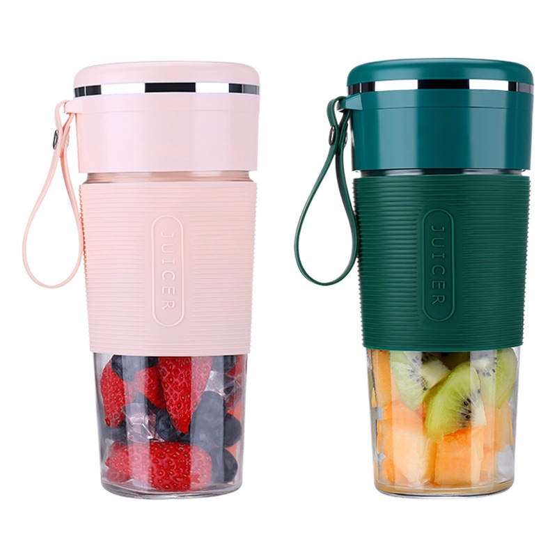 Vaso exprimidor inalámbrico portátil recargable por USB para uso doméstico, pequeña licuadora eléctrica para jugos frescos.