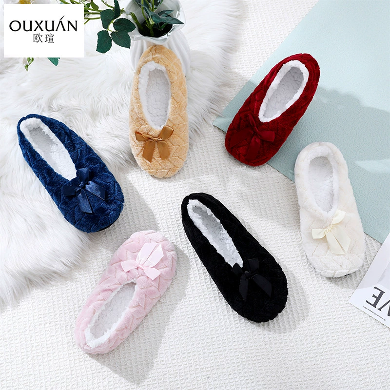 Зимние напольные носки напольная обувь, обувь для замков, женские плюшевые коралловые флисовые домашние носки для сна, ковровые носки, чехол для ног