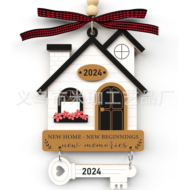 2025年越境新築祝いギフト クリスマス 母の日 バレンタインデー 装飾品 玄関用丸型木製吊り飾り|undefined