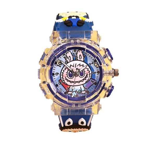New Labubu Luminous Cartoon Quartz Watch for Boys and Girls Creative Luminous Colorful Pointer Watch Gift Wholesale