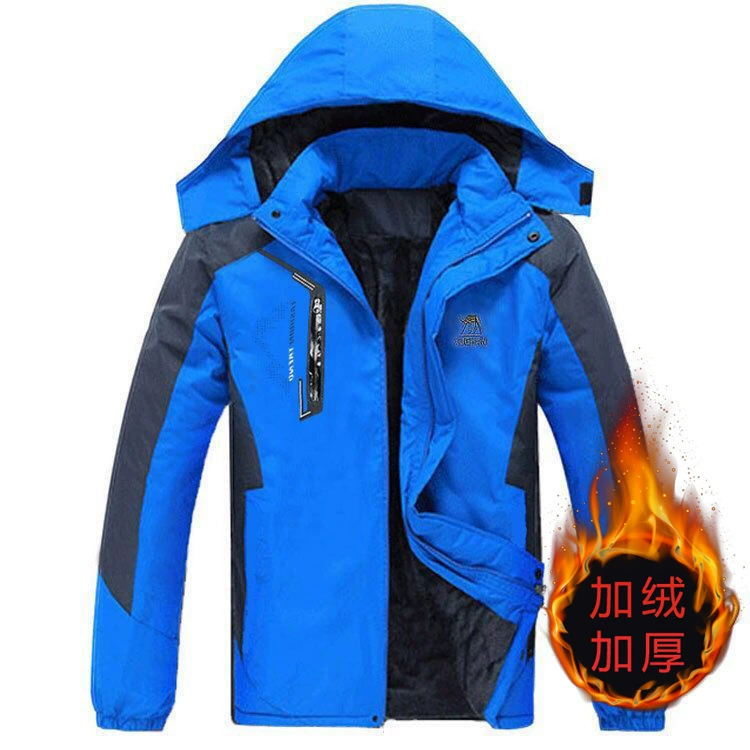 Зимнее пальто из плотного хлопка на флисовой подкладке для мужчин и женщин, повседневная свободная ветровка, ветрозащитная, водонепроницаемая, теплая хлопковая куртка.