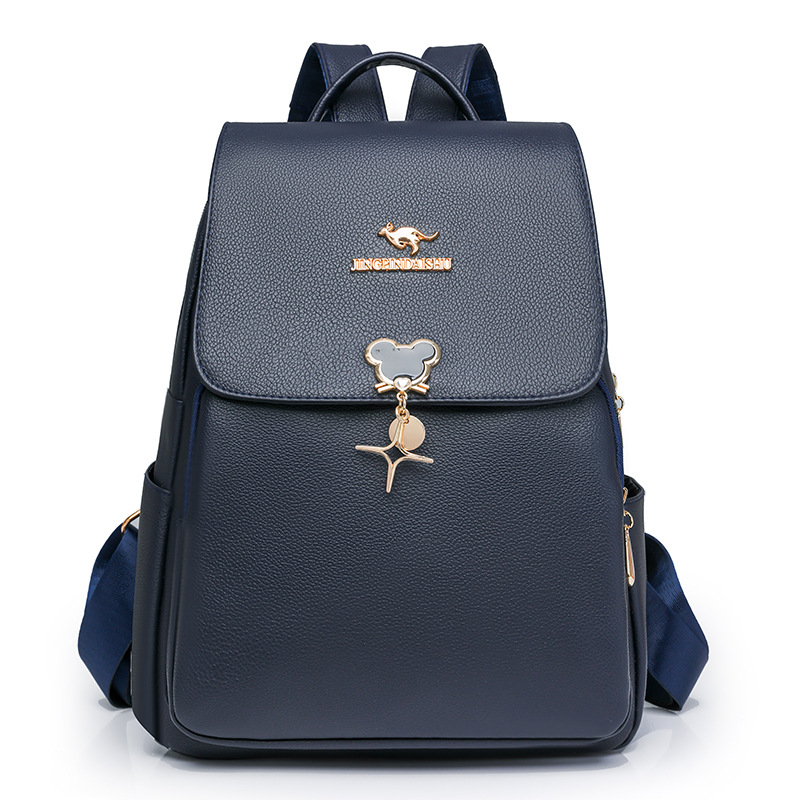 Mochila femenina 2025 primavera nueva moda todo-fósforo bolso femenino de gran capacidad madre de mediana edad mochila de viaje de ocio marea