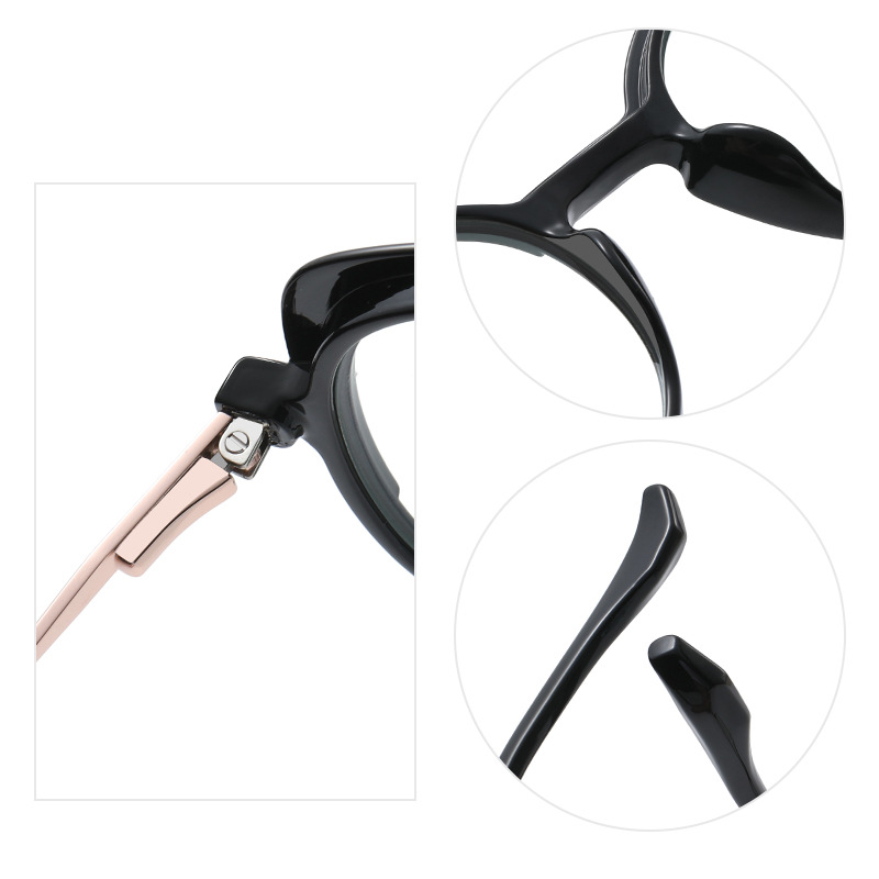 El Comercio exterior nuevo Marco de las gafas de Europa y América mujer ojo de gato gafas lisas TJ872 luz TR con la pierna de la Primavera anti-azul gafas de luz