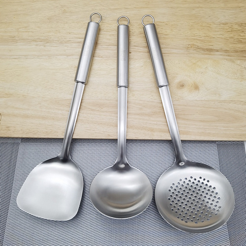 Jinda Rimei stainless steel cooking spatula kitchen household kitchen utensils long-handled iron shovel thickened cooking utensils frying spoon colander