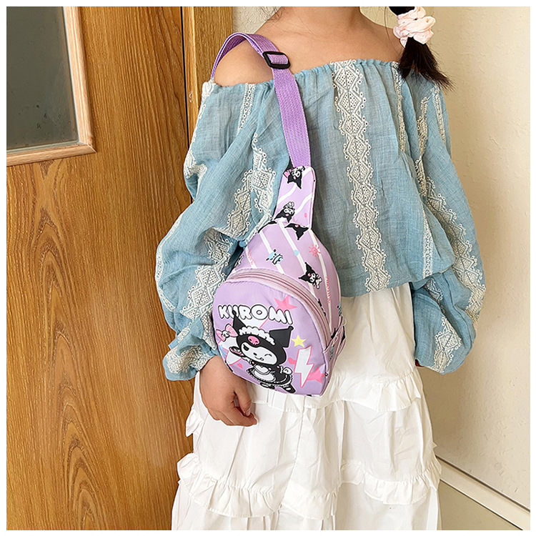 Summer 2024 new children's bag crossbody bag, cute pink little horse chest bag, Korean-style canvas bag for boys and girls undefined