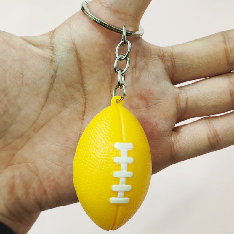 クロスボーダー4cmサッカーキーホルダーバスケットボールストラップ学生カバン掛け飾りスポーツグッズプレゼントテニスラグビー掛け