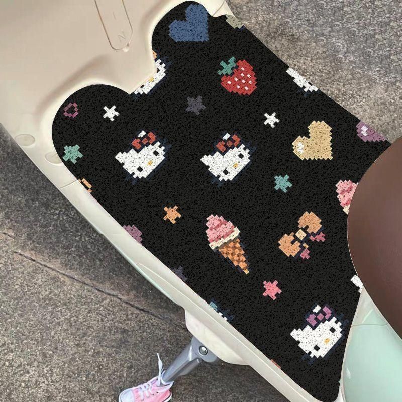 Hellokitty Hot-Selling Electric Vehicle Foot Mats, Anti-Slip and Wear-Resistant Wire Loop Mats for Electric Bikes, Can Be Cut and Sold in Bulk