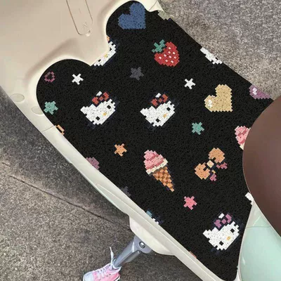 Avtomobil döşəmə paspasları – in Bulk - zx-kitty-foot-pad-03-3060-silk-circle-small-self-cutting