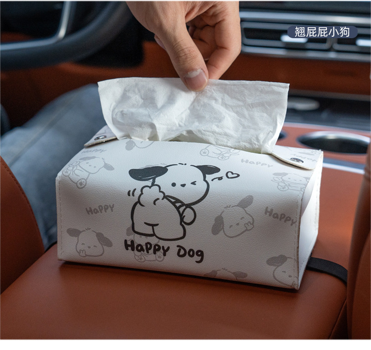 Small Pooh bear car tissue box hanging chair back car armrest box High Sense car storage Parcha tissue box