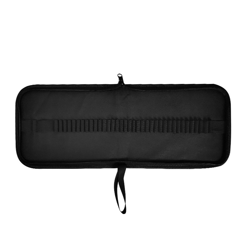 Bolsa de lápiz de lona plegable para bocetos de lápiz cortina para estudiantes herramientas de arte plegables cremallera bolsillo de almacenamiento envolvente