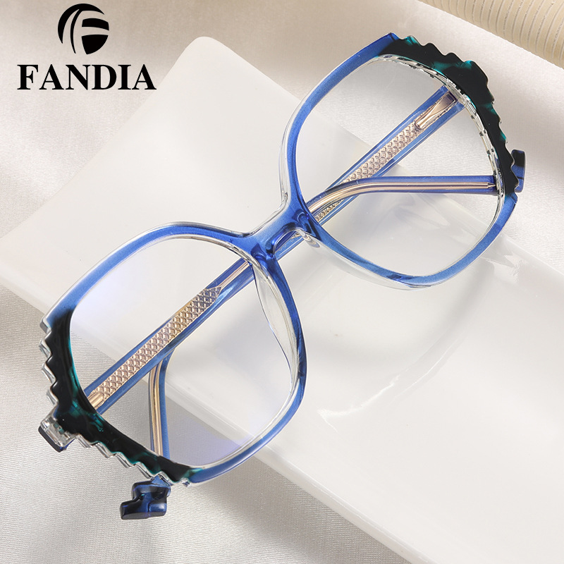 82097 nuevo comercio exterior transfronterizo europeo y americano marco grande TR marco CP insertar gafas de luz anti-azul se puede equipar con gafas de miopía para las mujeres