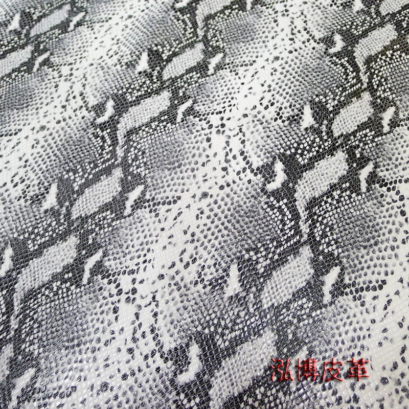 [Small wholesale two-layer python pattern] Python pattern genuine leather fabric, handbags, luggage, leather goods, genuine leather fabric